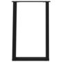 Voir la diapositive 5 : VIDAXL Pieds de table a manger forme de U 2 pcs noir 50x(72-73) cm