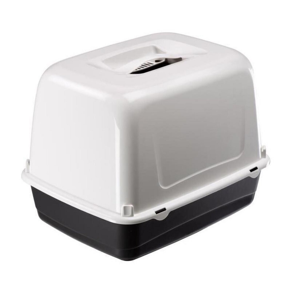 Ferplast Maison de toilette pour chat CLEAR CAT 10 - Plastique - Filtre a charbon actif - Porte - FERPLAST