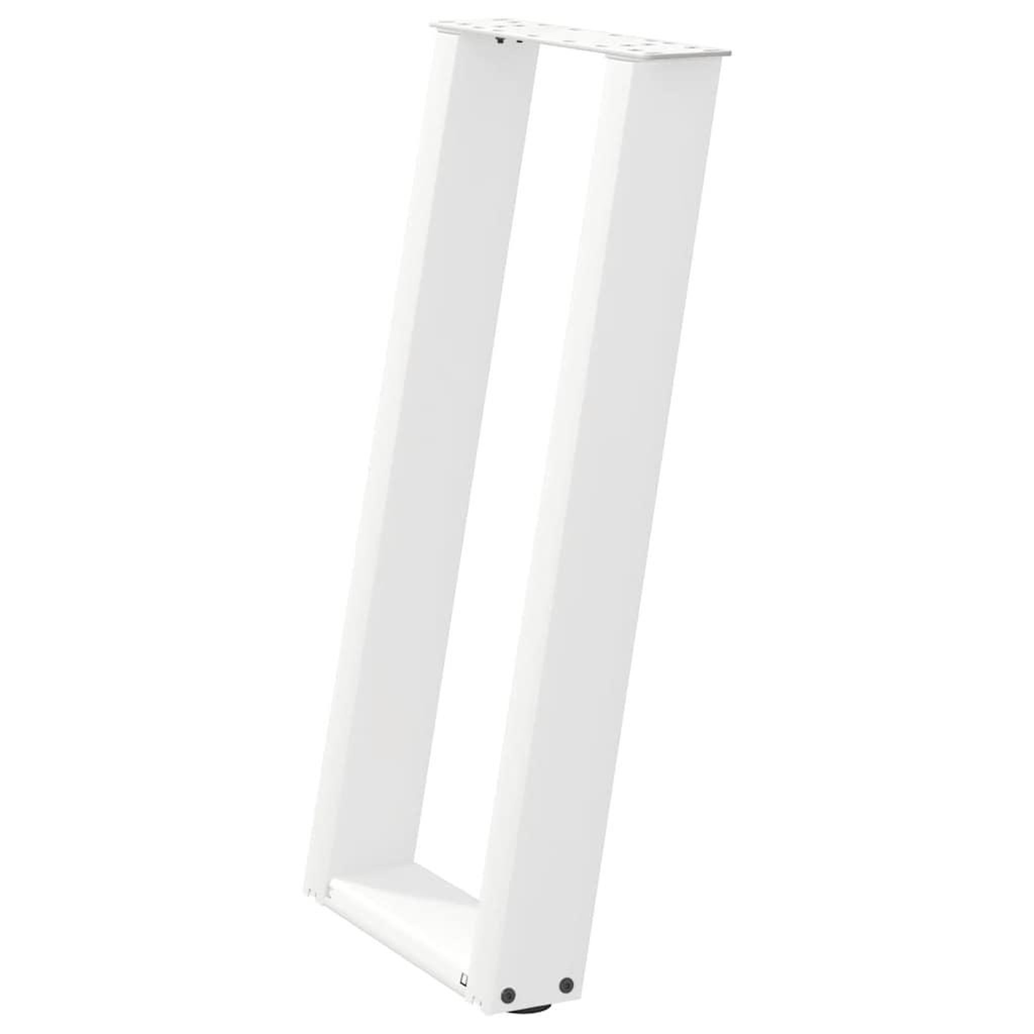 Voir la diapositive 4 : VIDAXL Pieds de table console forme de U 2 pcs 38x(72-73) cm acier