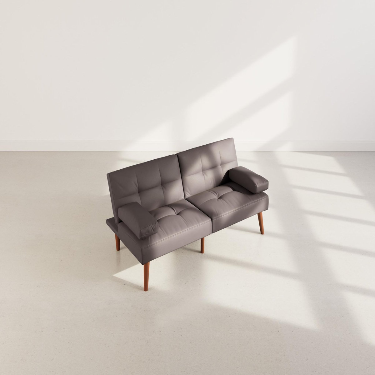 BEST MOBILIER Philae - canapé convertible clic-clac 2 places - en simili