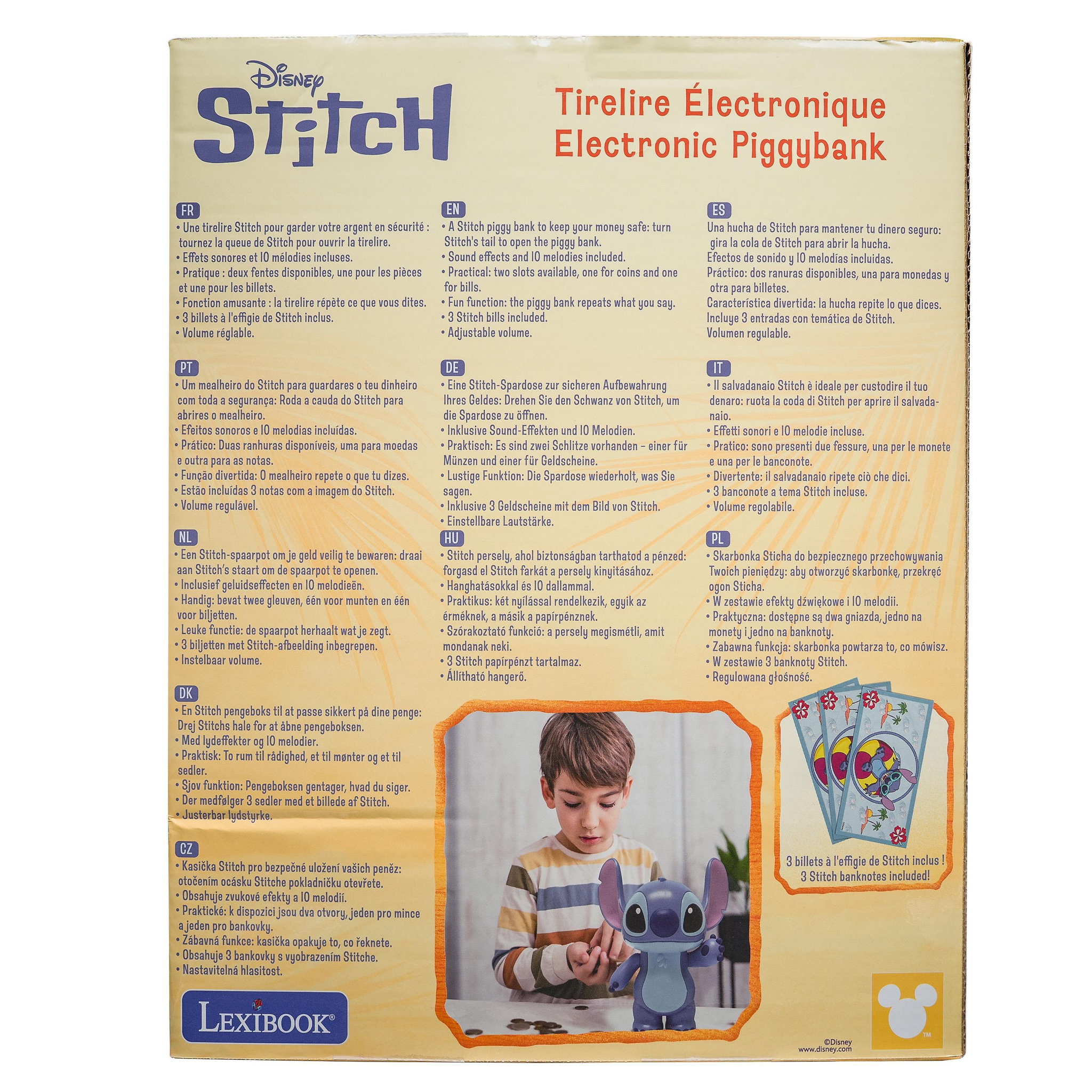 Voir la diapositive 5 : Lexibook Tirelire électronique Stitch