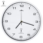 VIDAXL Horloge murale radioguidee avec mouvement a quartz 31 cm Blanc