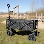 Voir la diapositive 2 : KZ GARDEN Chariot de transport pliable polyvalent 402L Tissu OXFORD Roues tout terrain 8  Charge 50Kg Chariot de Jardin Camping Plage