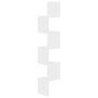 Voir la diapositive 3 : VIDAXL Etagere d'angle murale blanc brillant 19x19x123 cm