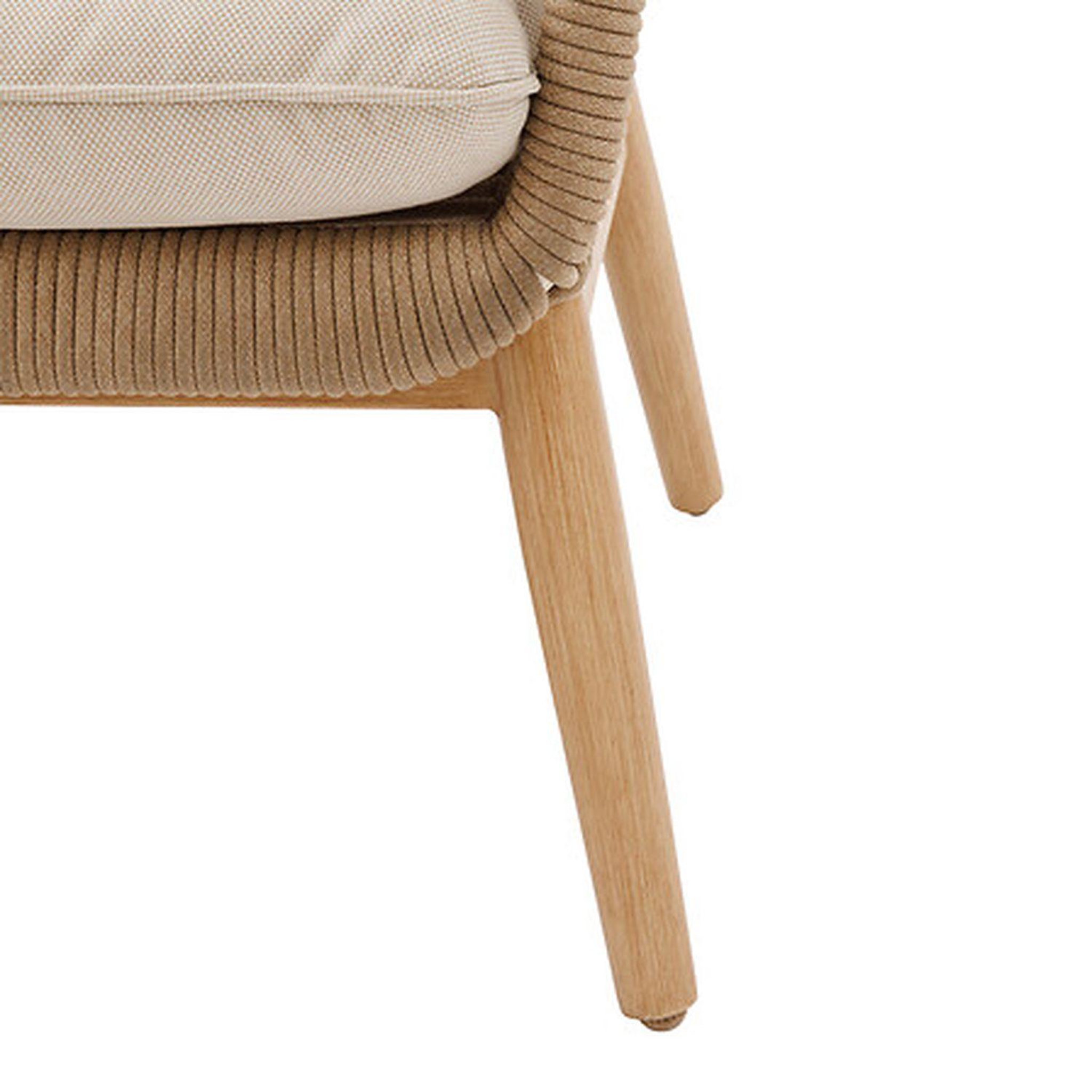 Voir la diapositive 5 : HESPERIDE Fauteuil de salon de jardin en acier effet bois et mailles orissa