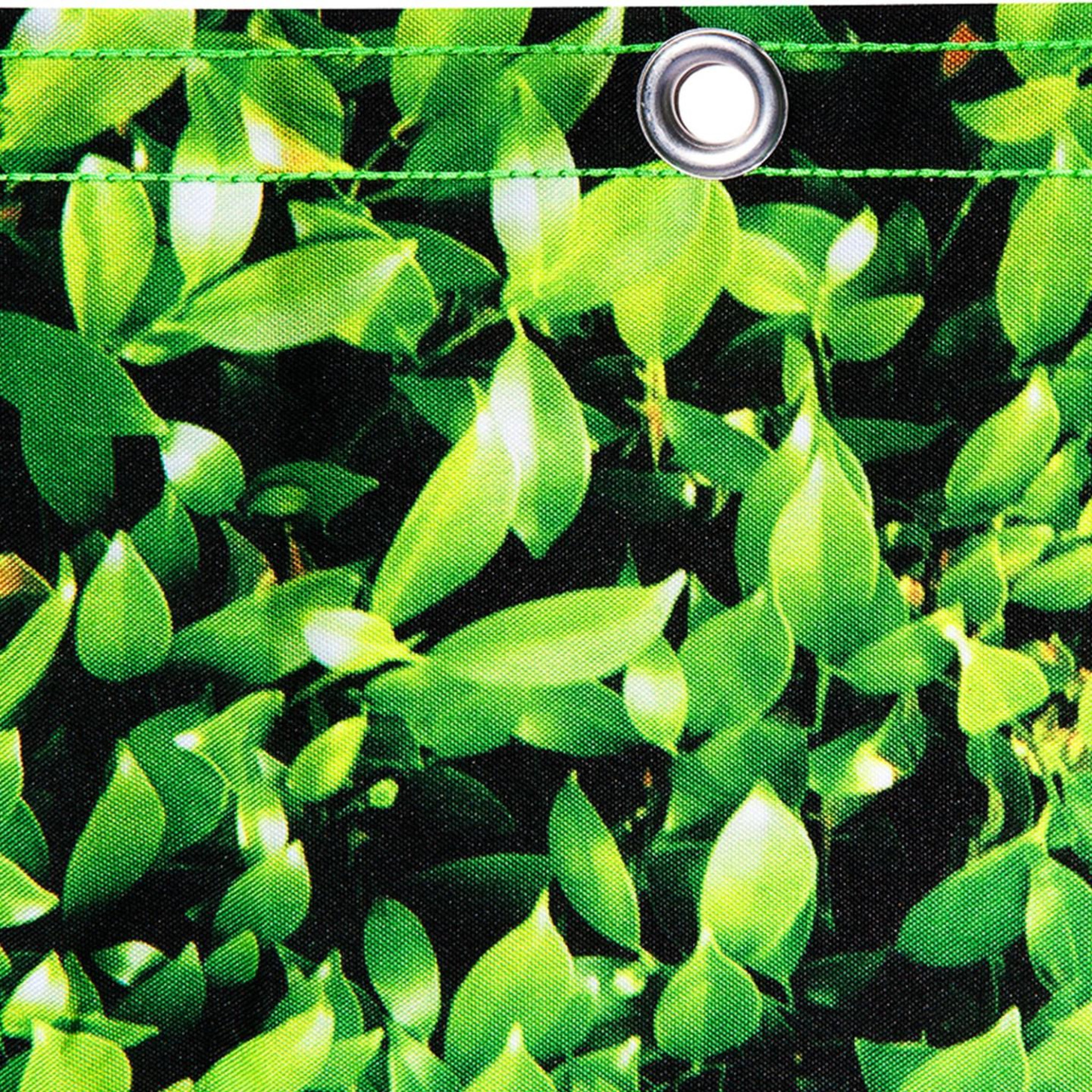 Voir la diapositive 4 : ID MARKET Brise vue occultant 1,5 x 10 m imprimé feuillage 160 gr/m²