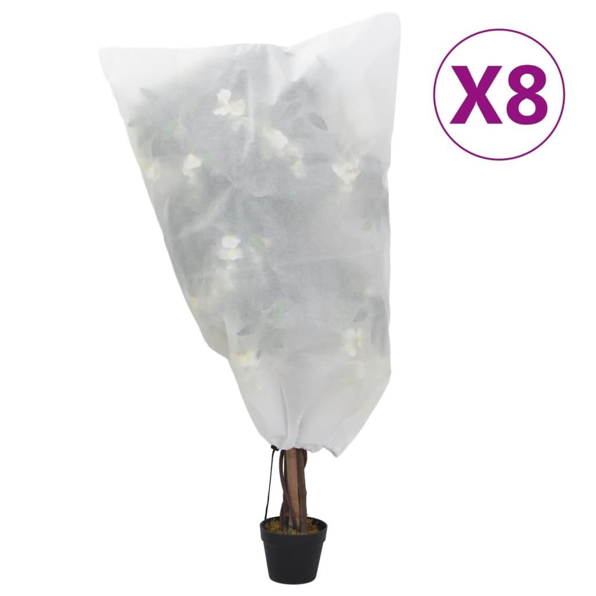 VIDAXL Housses de protection pour plantes avec cordon de serrage 8 pcs