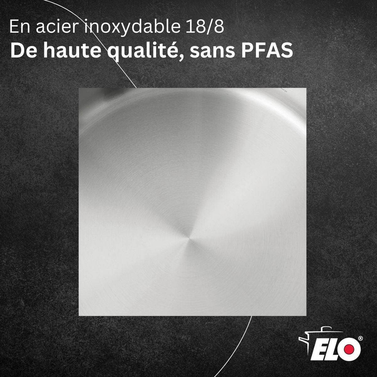 ELO Sauteuse 20 cm en acier inoxydable 18/8 Elo Profi Cuisine