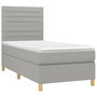 Voir la diapositive 3 : VIDAXL Sommier a lattes de lit et matelas et LED Gris clair 80x200cm