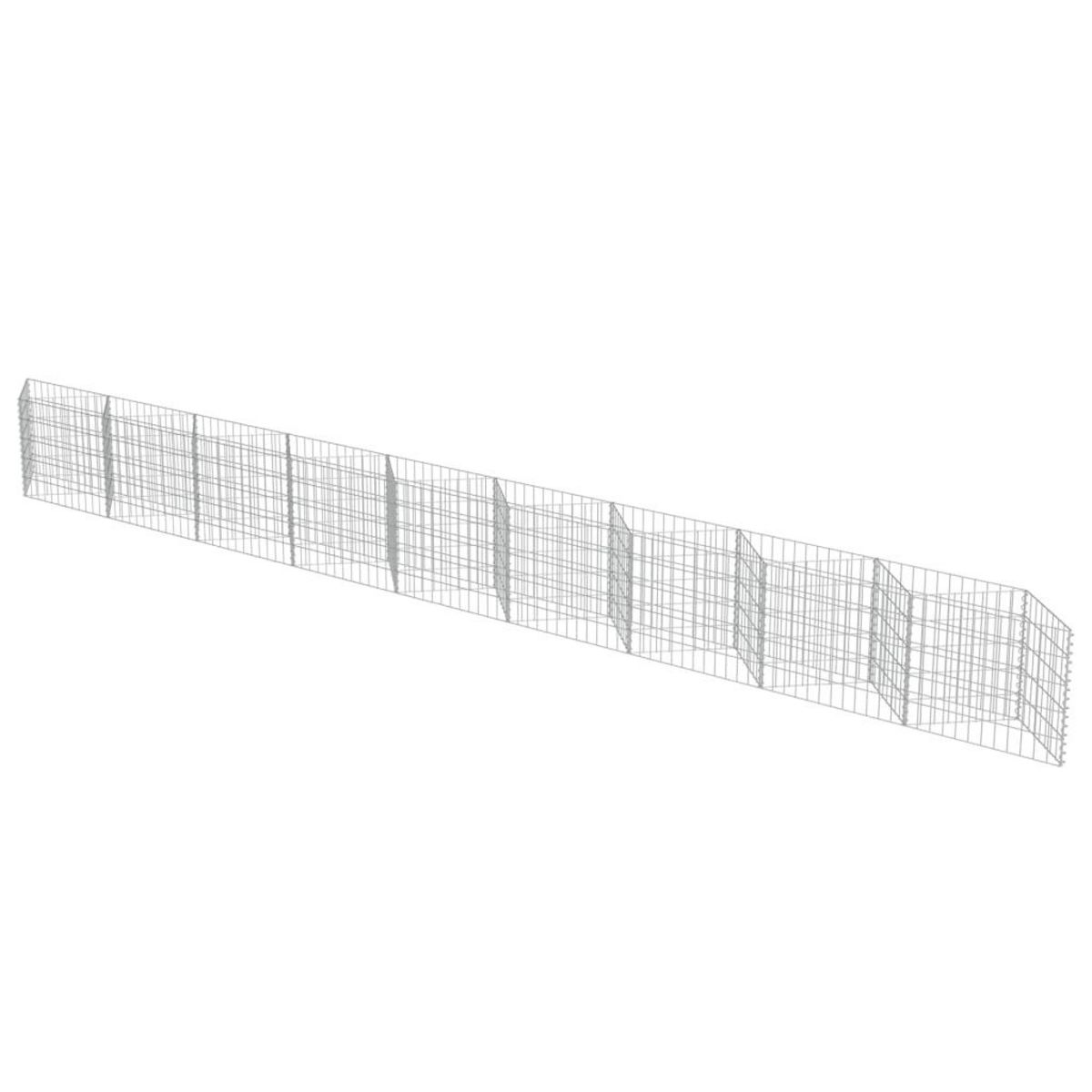 VIDAXL Mur de gabion Acier galvanise 630x30x50 cm