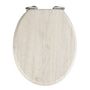 Voir la diapositive 1 : Wenko Abattant WC en MDF design bois chêne - Gris