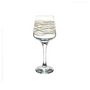 Voir la diapositive 2 : Set 3 verres à pied 29.5cl double filet or et blanc GLAMOUR 
