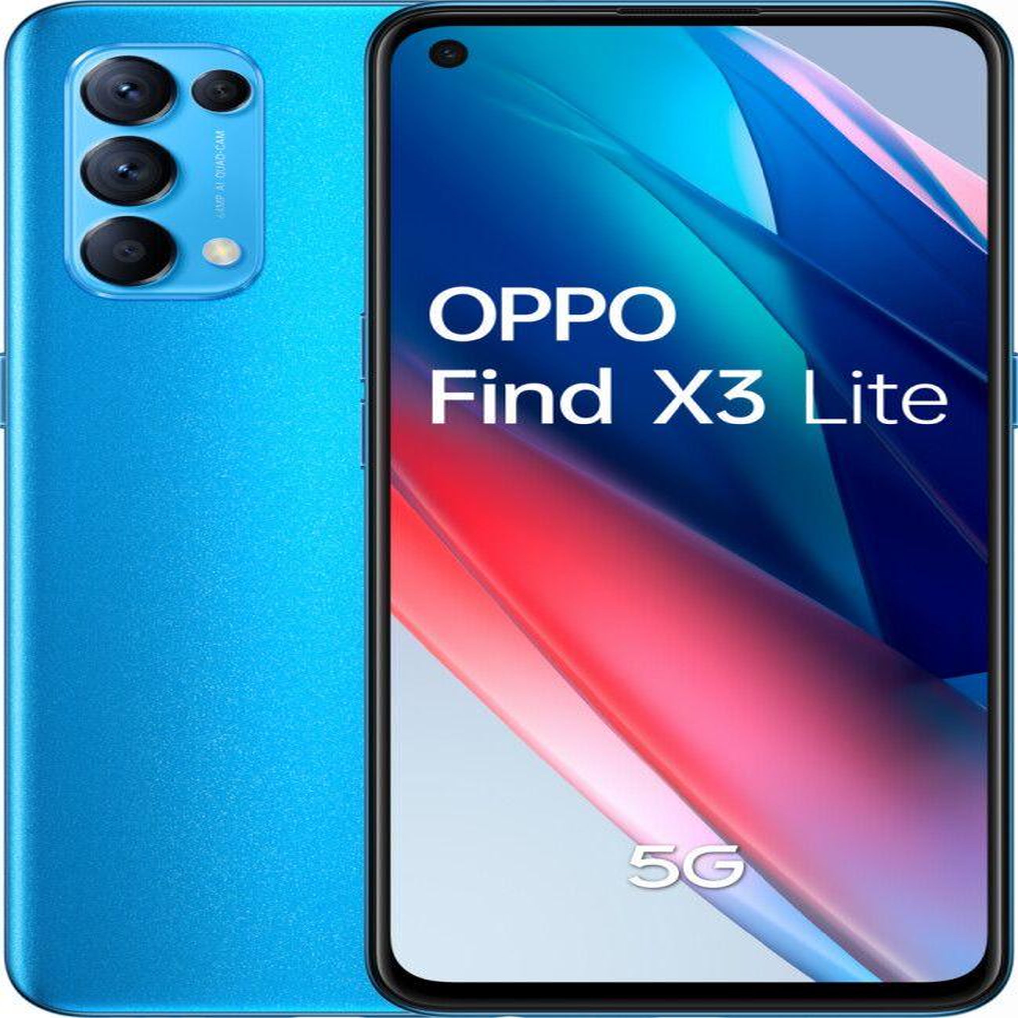 Voir la diapositive 1 : OPPO Find X3 Lite Reconditionné 128 Go - Grade A - Bleu