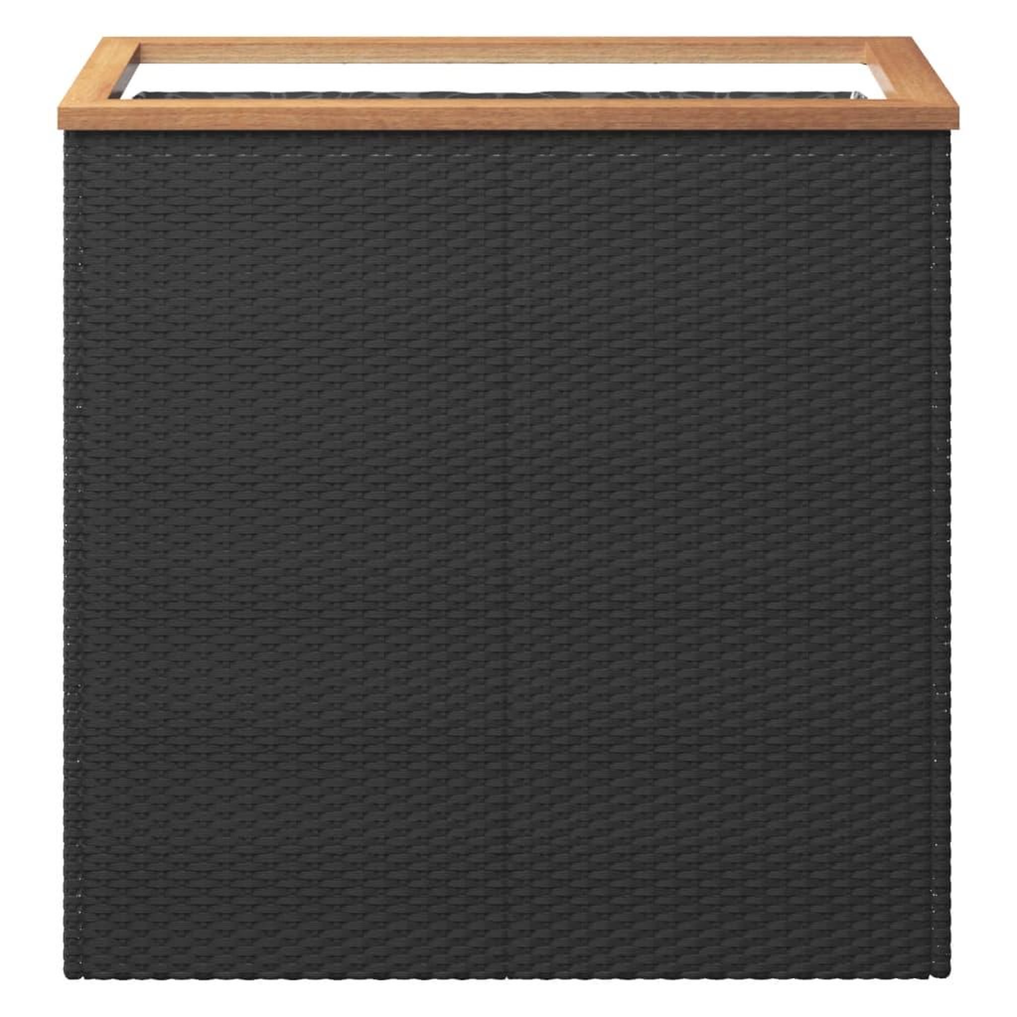 Voir la diapositive 3 : VIDAXL Jardiniere noir 80x40x80 cm resine tressee