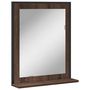 Voir la diapositive 2 : VIDAXL Miroir de salle de bain et etagere chene marron bois ingenierie