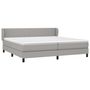 Voir la diapositive 3 : VIDAXL Sommier a lattes de lit avec matelas Gris clair 200x200cm Tissu