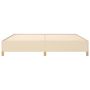 Voir la diapositive 5 : VIDAXL Cadre de lit sans matelas creme 200x200 cm tissu