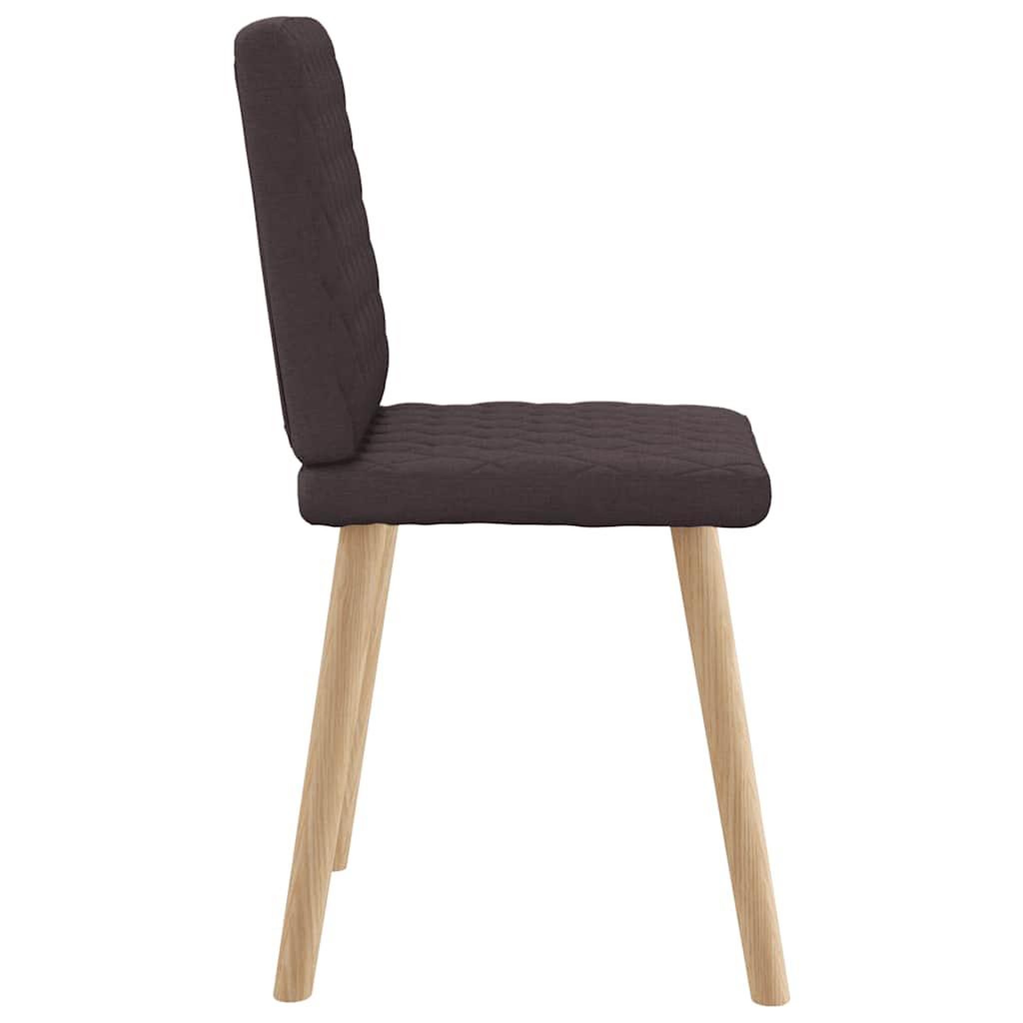 Voir la diapositive 5 : VIDAXL Chaises a manger lot de 6 marron fonce tissu