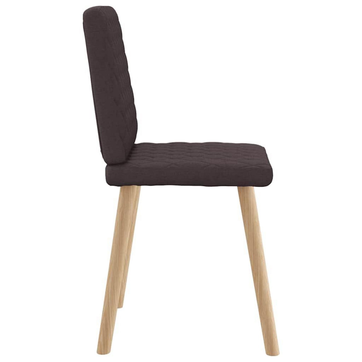 VIDAXL Chaises a manger lot de 6 marron fonce tissu