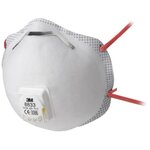 3M Boîte de 10 masques respiratoires coques jetables série 8833 FFP3 RD avec soupape blanc 3M 7100057145