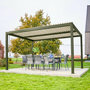 Voir la diapositive 3 : SWEEEK Pergola bioclimatique aluminium et acier lames orientables 4x3m Palace