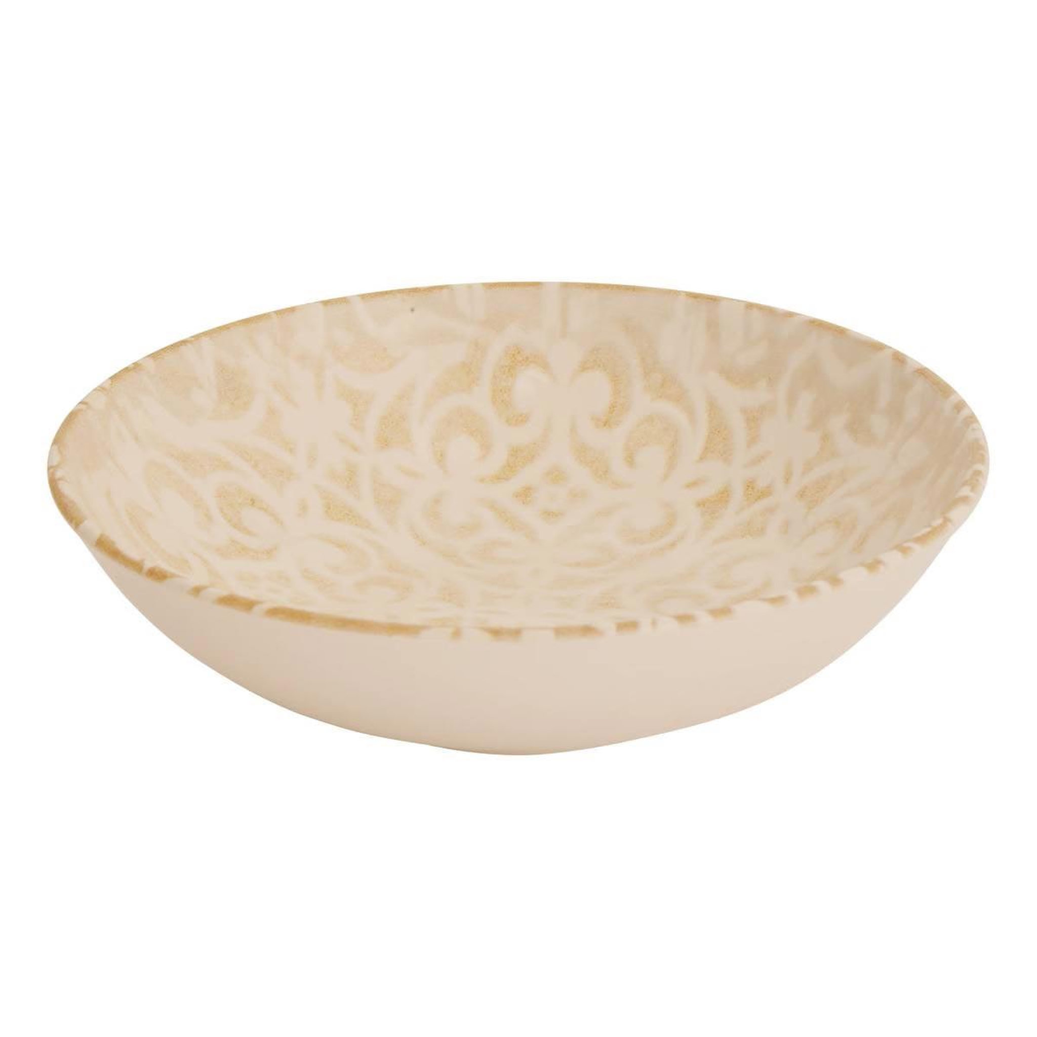 SECRET DE GOURMET Lot de 6 assiettes creuses  anna  20cm crème