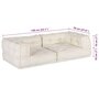 Voir la diapositive 6 : VIDAXL Pouf modulaire creme 140x70x36 tissu