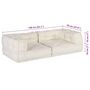 Voir la diapositive 6 : VIDAXL Pouf modulaire creme 140x70x36 tissu