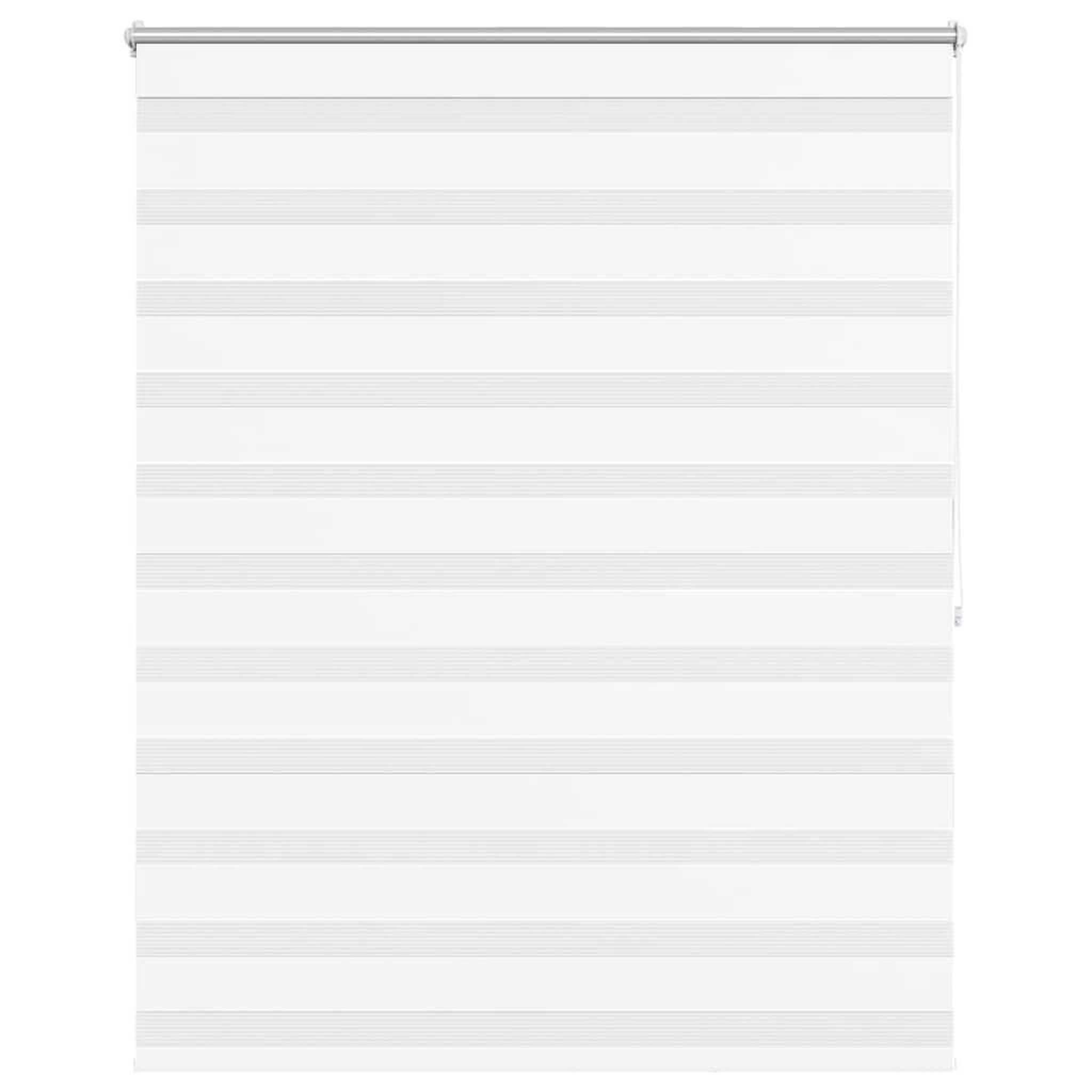 Voir la diapositive 2 : VIDAXL Store venitien zebre 140,9 x 175 cm, largeur du tissu 136,7 cm, blanc