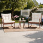 Voir la diapositive 4 : CONCEPT USINE Ensemble de jardin 2 fauteuils terracotta avec table basse ATRANI