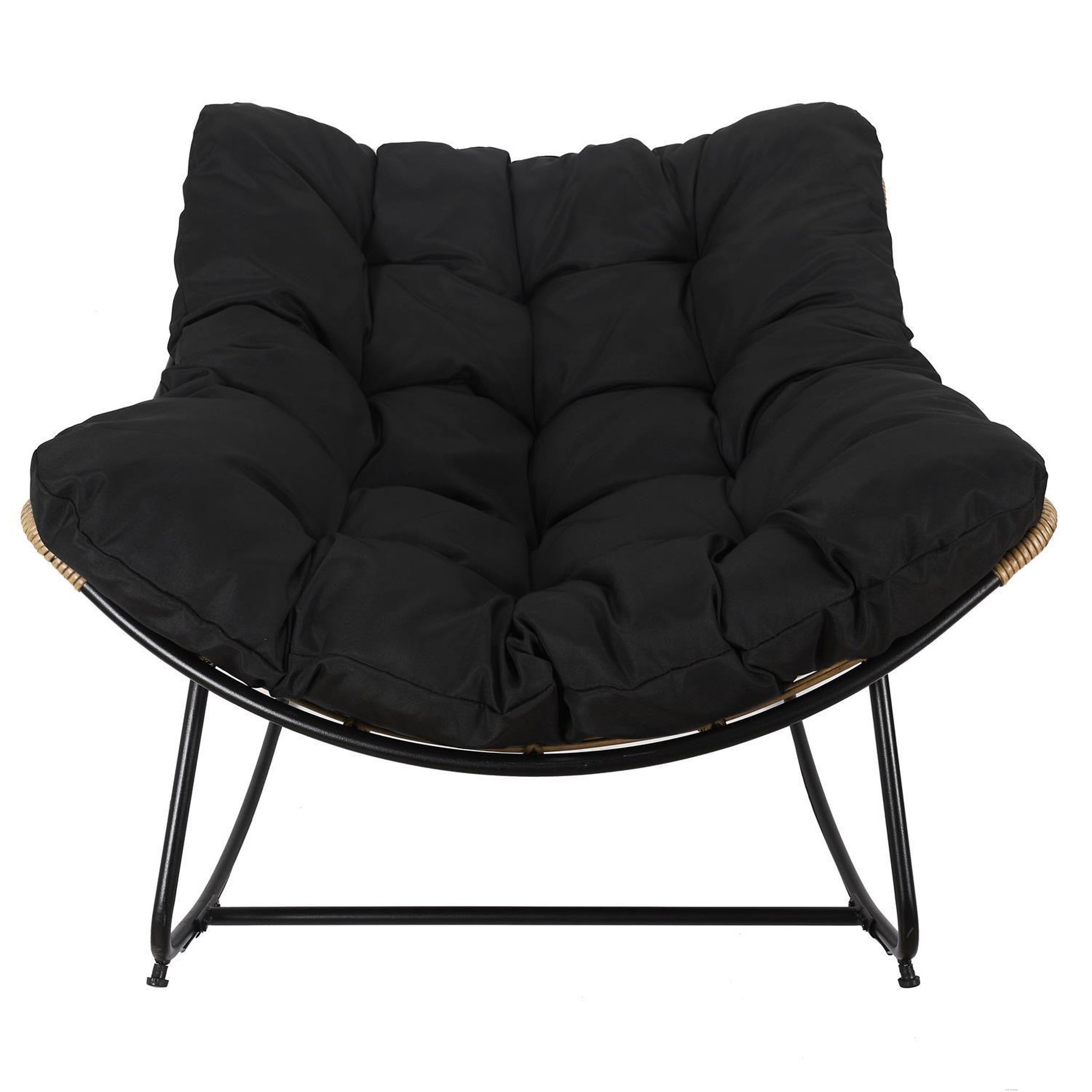 Voir la diapositive 3 : The Home Deco Factory Fauteuil à bascule rembourré Asgar
