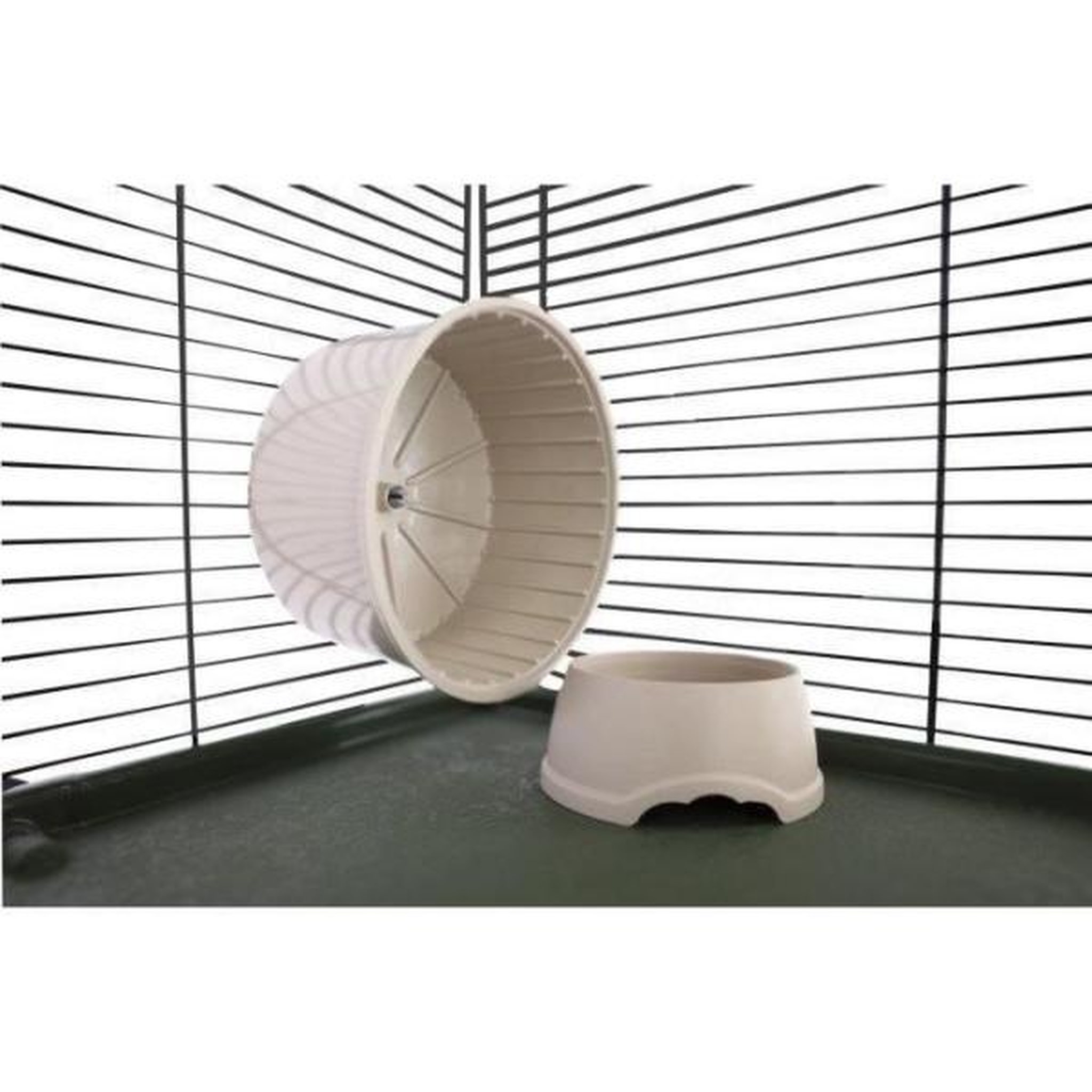 Voir la diapositive 2 : KERBL Cage 3 étages pour petits rongeurs 80*45*53 cm - FLAT NATURE - KERBL