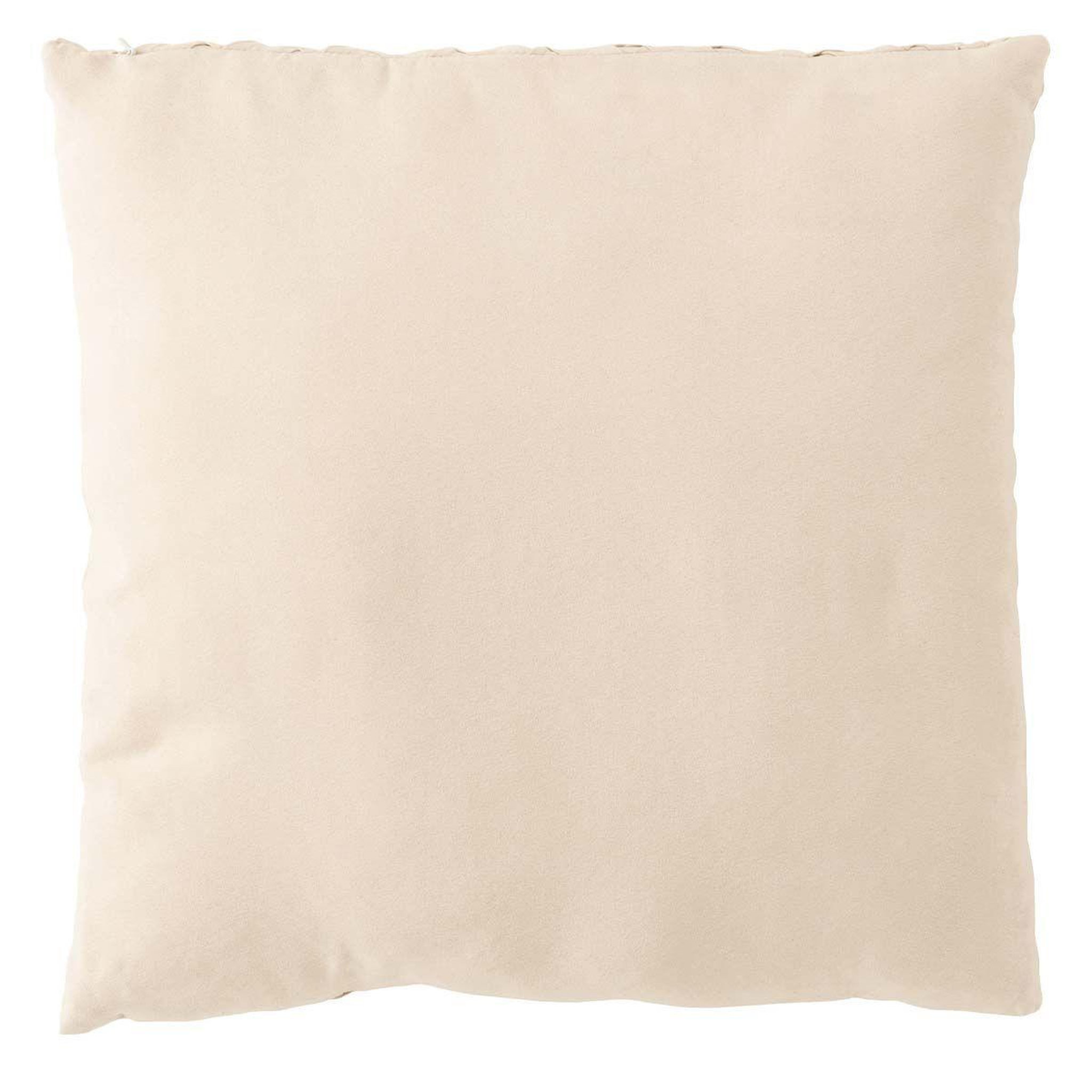 Voir la diapositive 2 : J-LINE Coussin déco  tissé  43x43cm naturel