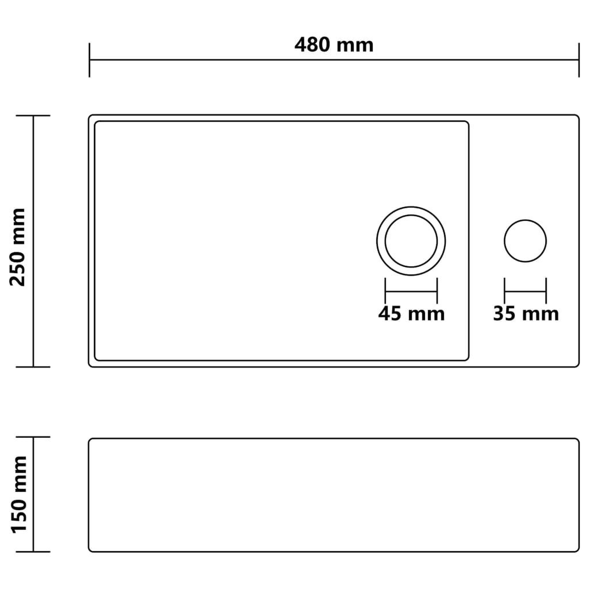 Voir la diapositive 6 : VIDAXL Lavabo de salle de bain avec trop-plein Ceramique Vert fonce