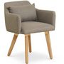 Voir la diapositive 2 : Paris Prix Lot de 2 Fauteuils Scandinave  Alan  70cm Taupe