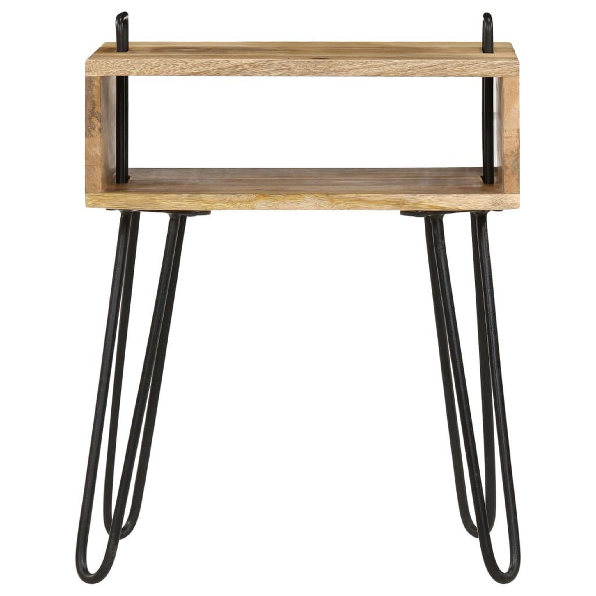 Voir la diapositive 2 : VIDAXL Table de chevet bois de manguier massif 40x34x47 cm