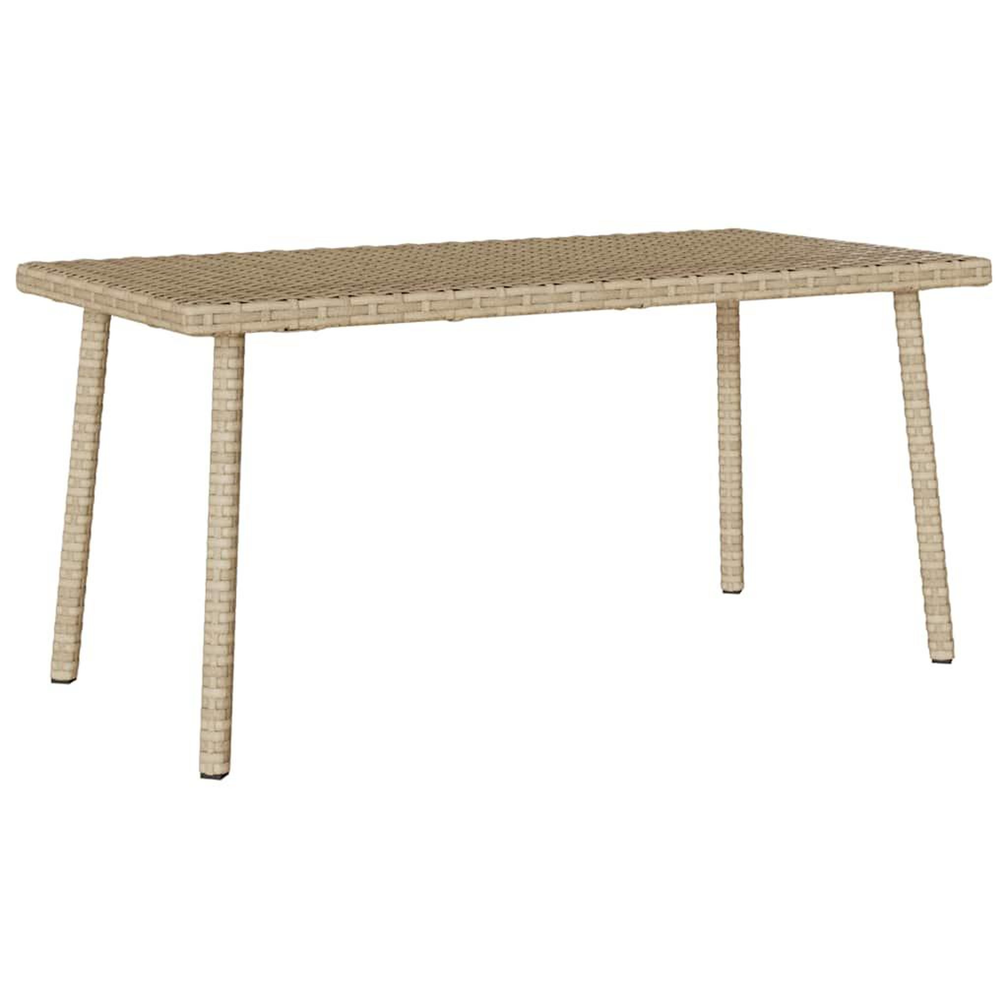 VIDAXL Table basse de jardin rectangulaire beige 80x40x37 cm rotin