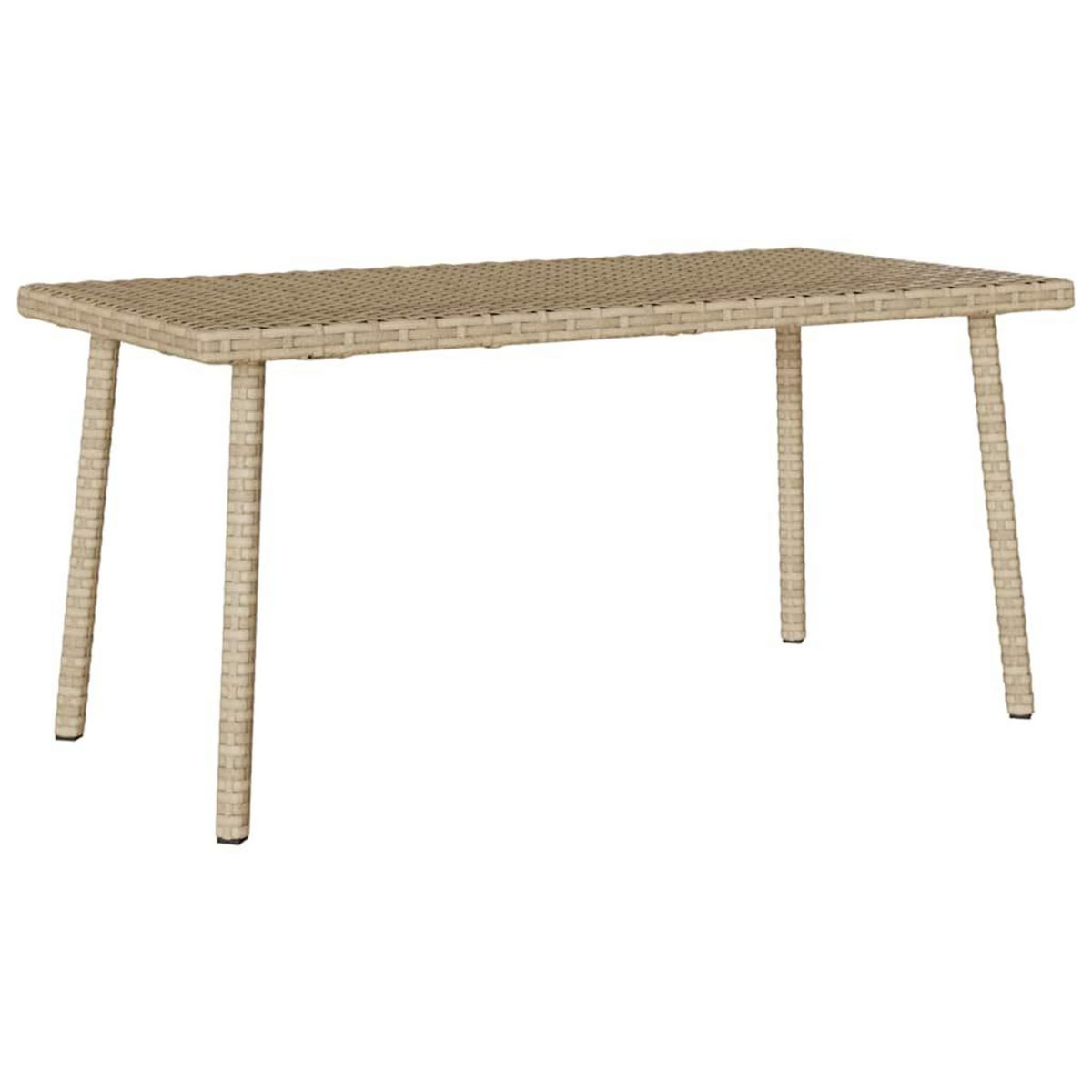 VIDAXL Table basse de jardin rectangulaire beige 80x40x37 cm rotin