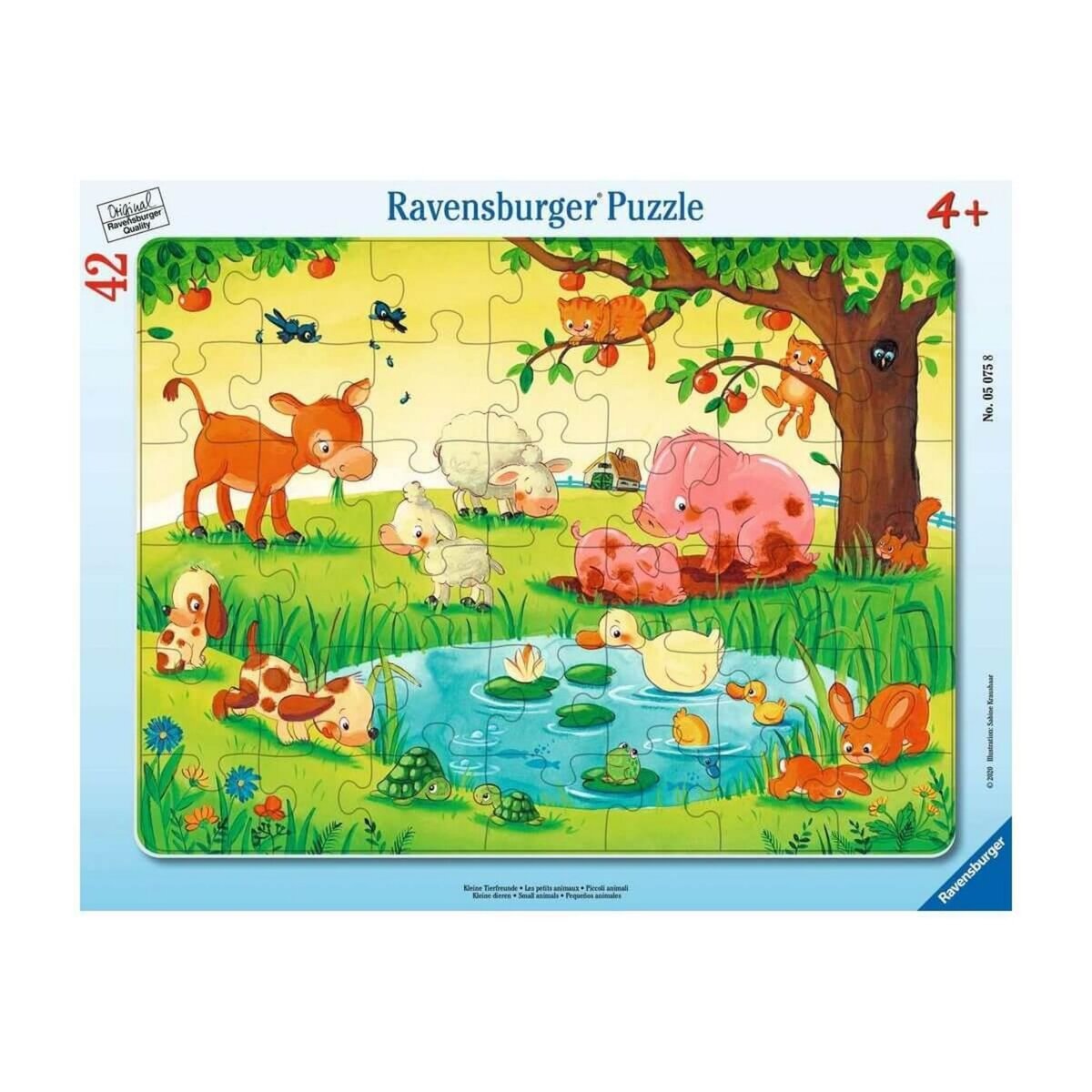 RAVENSBURGER Puzzle cadre 42 pièces : Les petits animaux