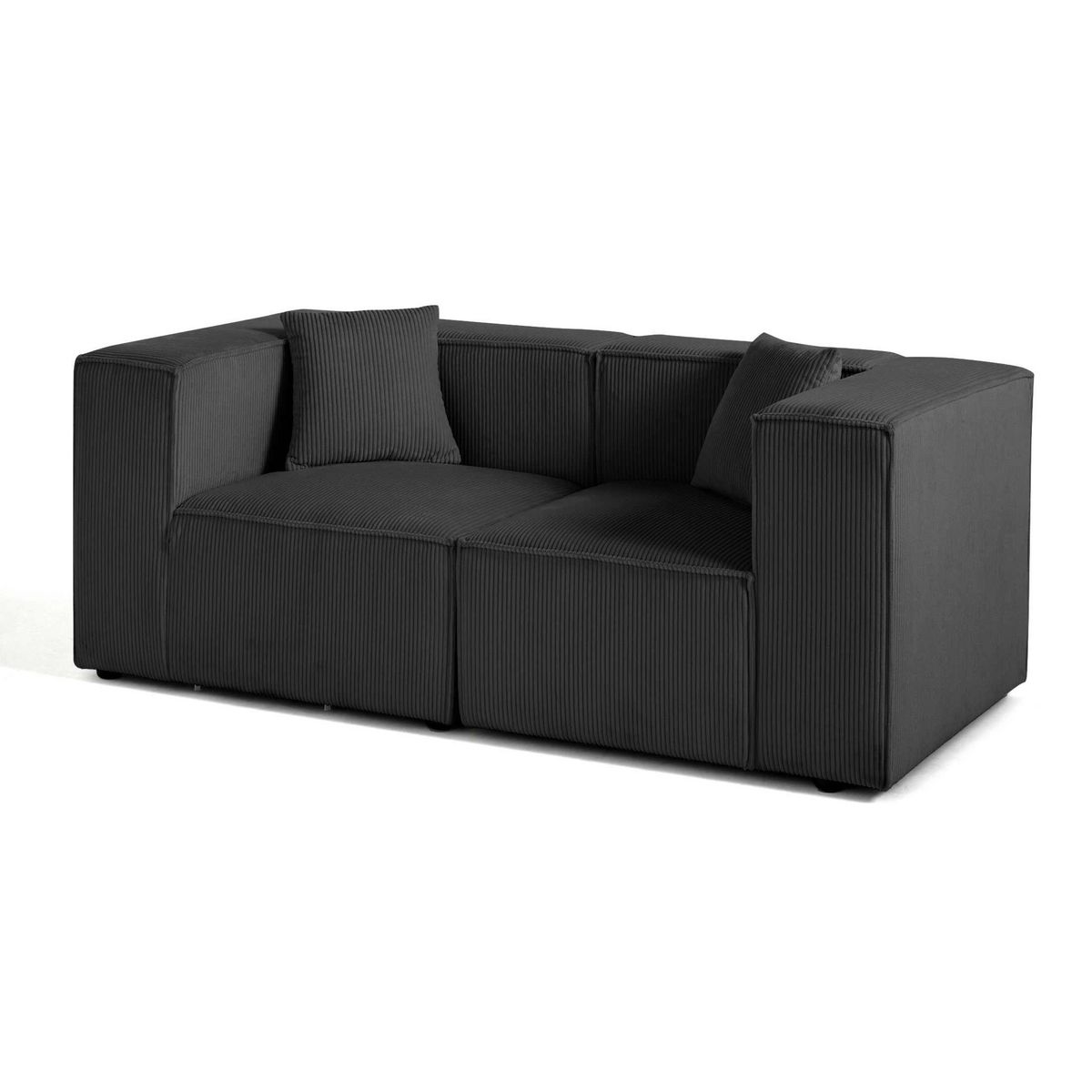 LISA DESIGN Arty - canapé modulable 2 places - en velours côtelé