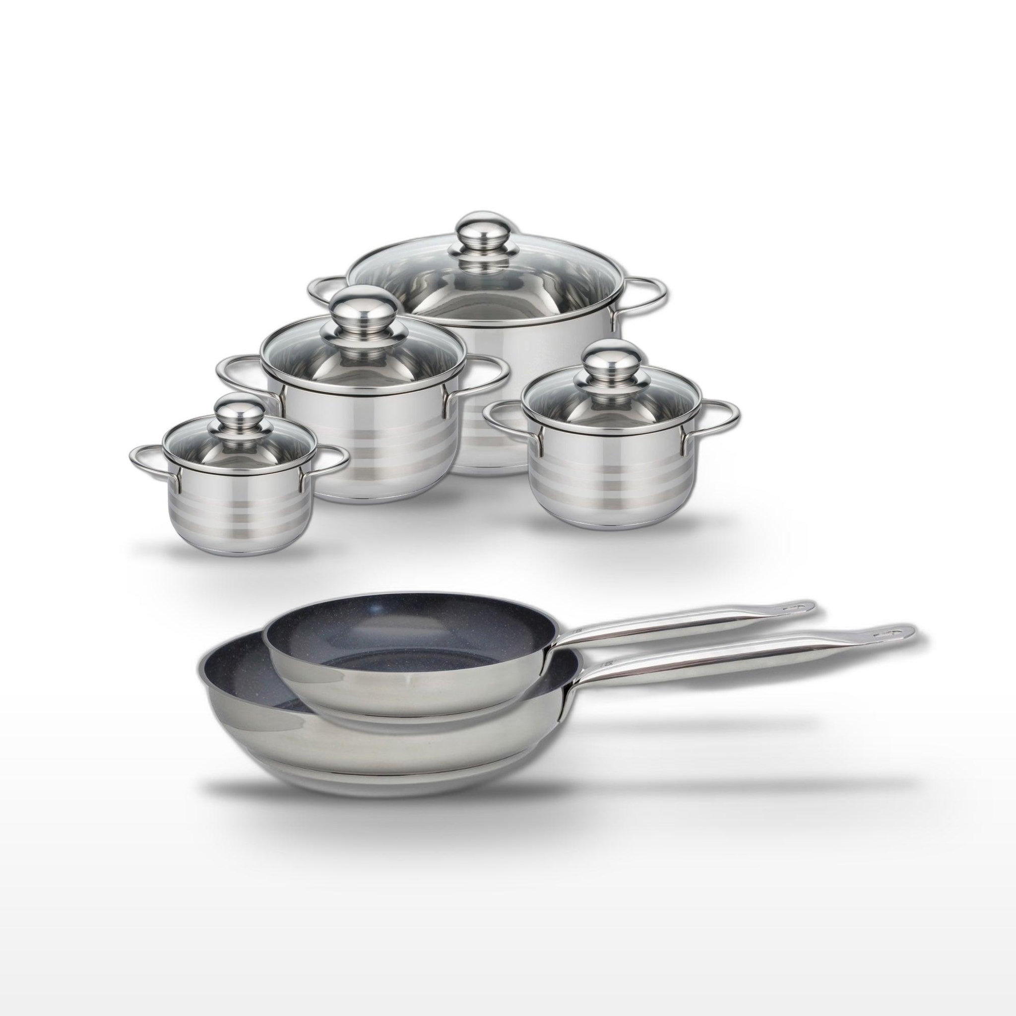 ELO Lot 2 poêles 24/28cm et 4 faitouts 12/14/16/24cm elo profi therm platinum