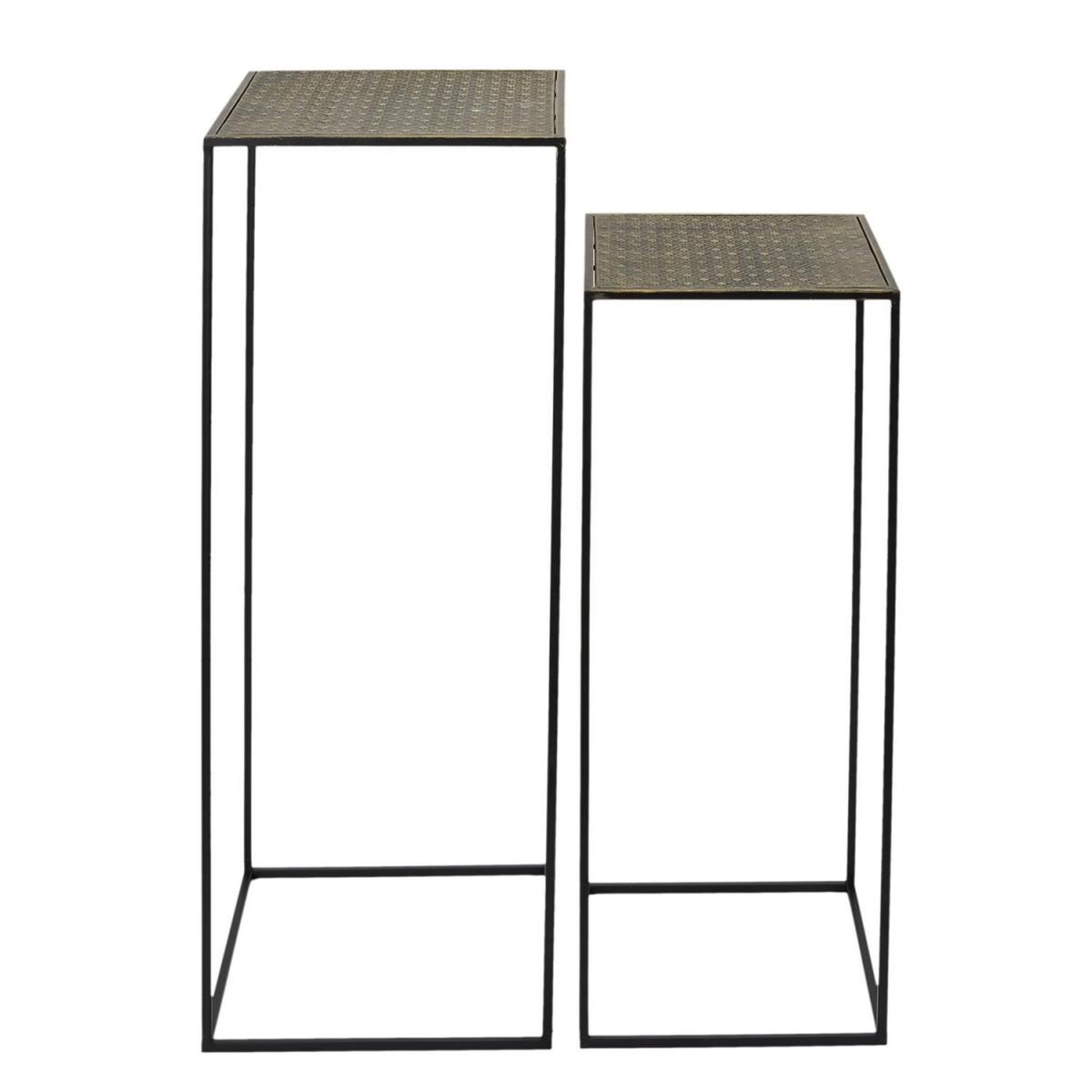 Voir la diapositive 2 : The Home Deco Factory Lot de 2 tables d'appoint design  mirage  90cm noir