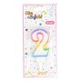 Voir la diapositive 2 : Paris Prix Bougie d'Anniversaire  Chiffre 2  7cm Multicolore