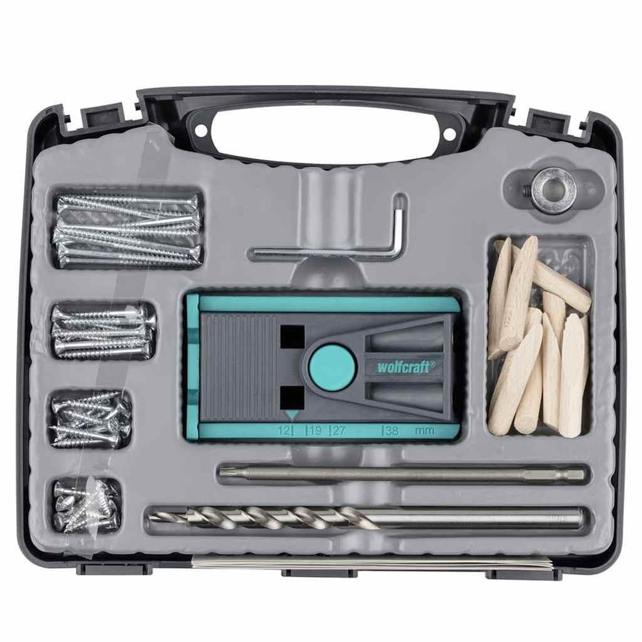 Voir la diapositive 3 : WOLFCRAFT wolfcraft Jeu de gabarits pour menuiserie a trou de poche Torx 4642100