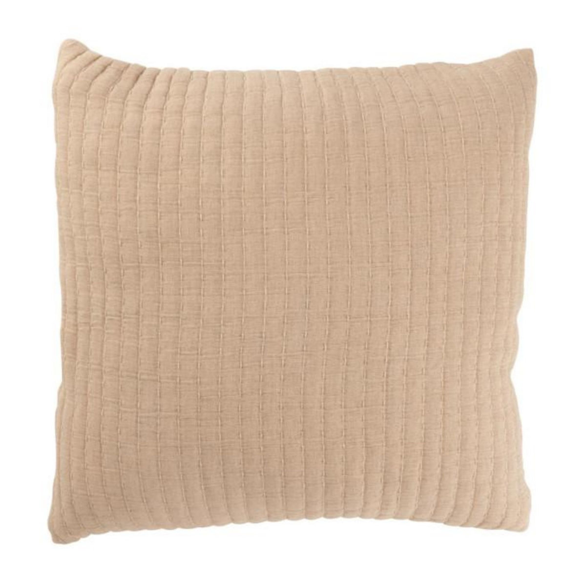 Paris Prix Coussin Déco Lignes  Teddy  45x45cm Beige