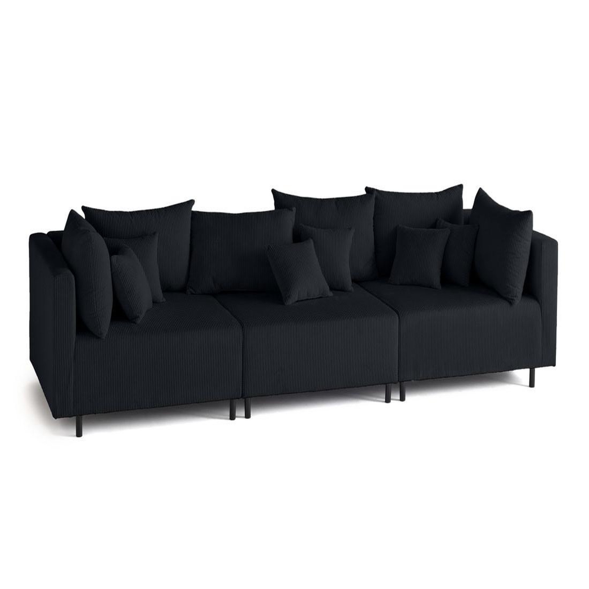 Voir la diapositive 2 : LISA DESIGN Edinburg - canapé modulable 3 places - velours côtelé