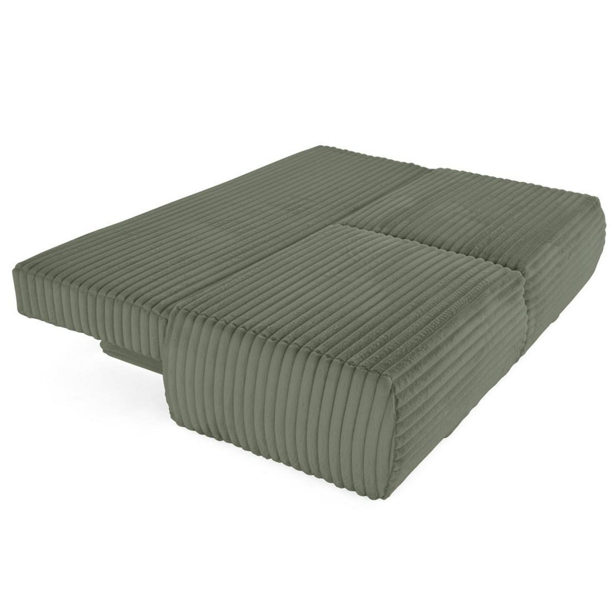 BEST MOBILIER Marvin - canapé 3 places convertible et coffre en fausse fourrure côtelée avec 2 coussins boule inclus