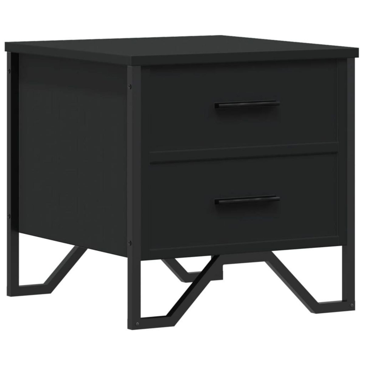 VIDAXL Table de chevet noir 40x41x40 cm bois d'ingenierie