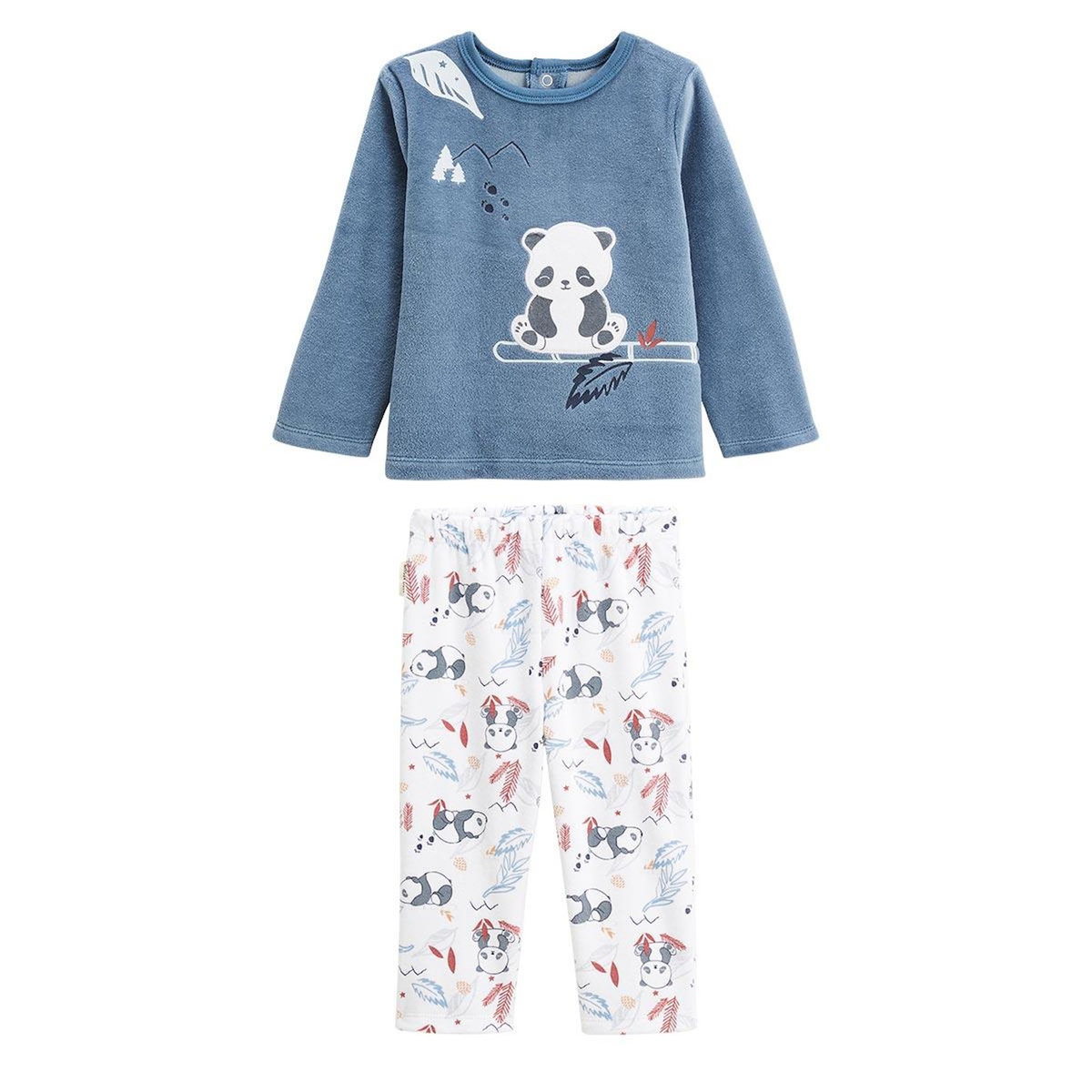 Petit Béguin Pyjama enfant 2 pièces en velours Tao