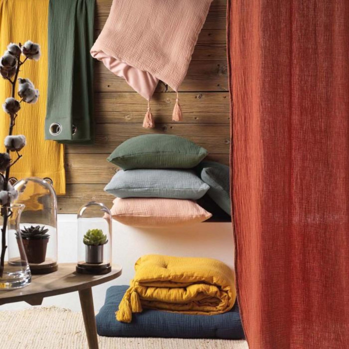 Paris Prix Coussin Déco Uni  Angelia  40x40cm Bleu Marine